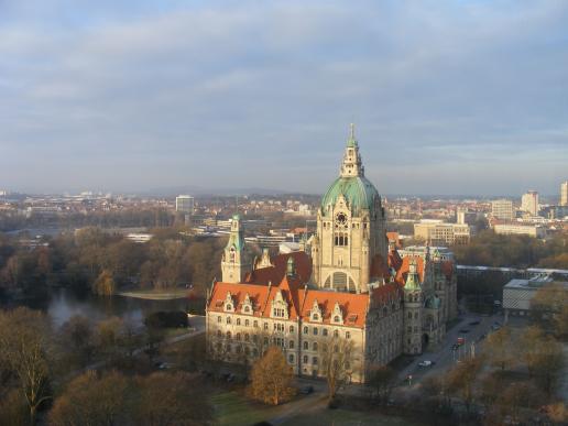 Blick aufs neue Rathaus Hannover